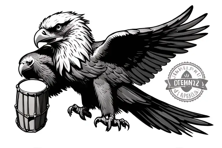 World War 2 Eagle Holding A Drum