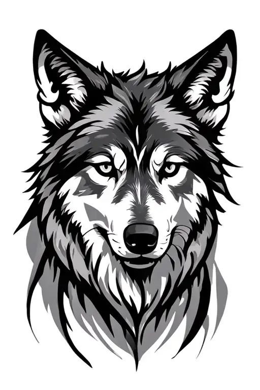 Wolf Tattoo Ab Stract Design