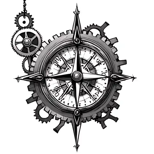 Compass Clock Gears