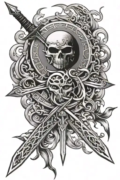 Two Swords Moon And Sun