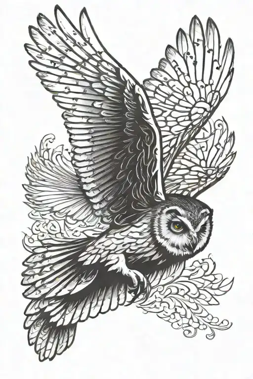 Owl Flying