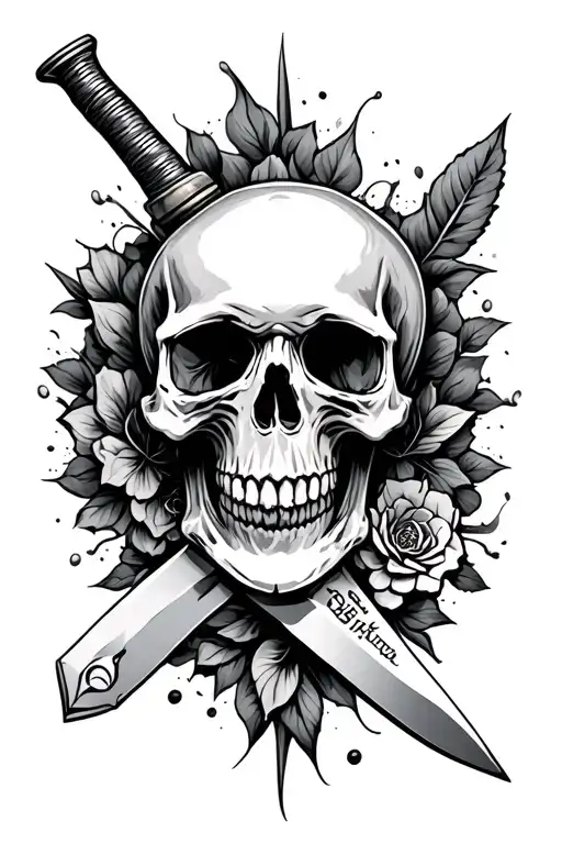 Skull And Knife