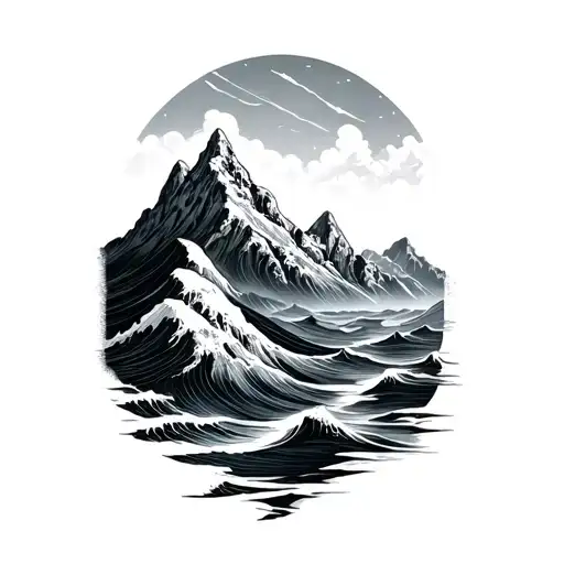 Mountain And Wave