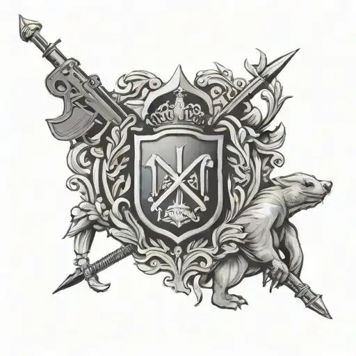 Polish Kotwica And French Military Infantry Symbols