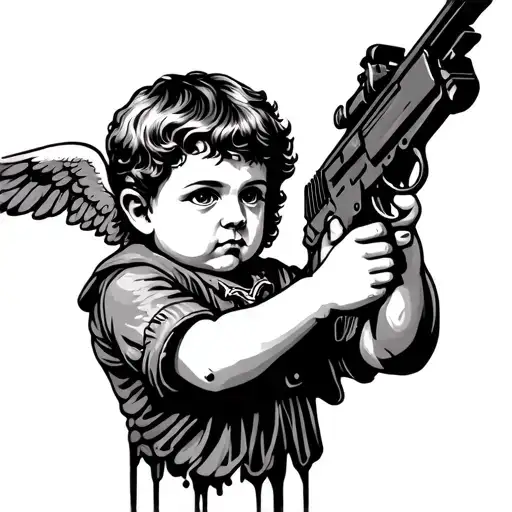 Gangster Cherub Aiming Ak47