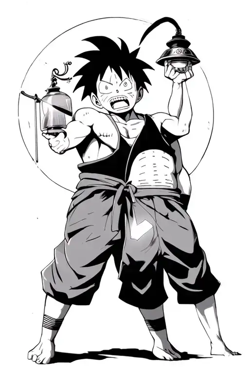 Luffy And Flying Lamp Naruto And Jiraiya Son Gohan Ssj2 Crying