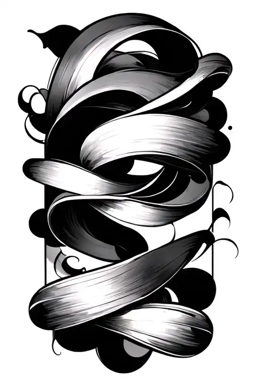 Abstract And Black Forearm Tattoo With 3D Look In The Style Of Flipping Paper