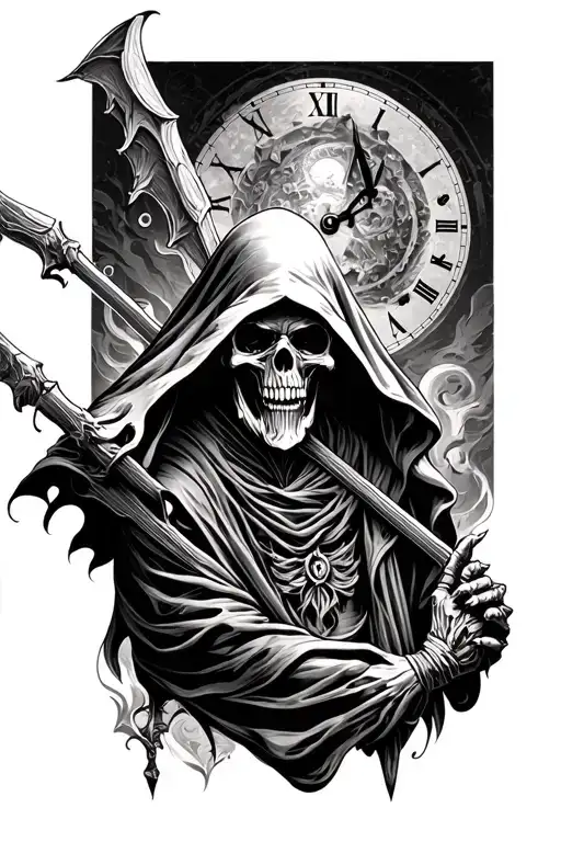 Grim Reaper With Sands Of Time