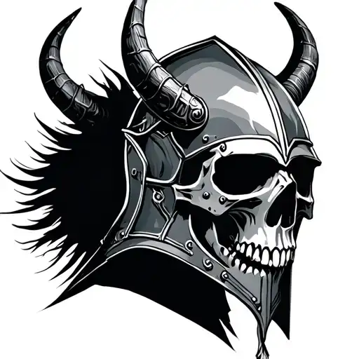 Knight Skull Helmet Horns