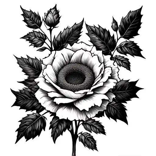 Holly Marigolds Rose Sunflowers Growing