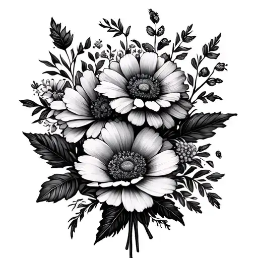 September And March Birth Flower Bouquet