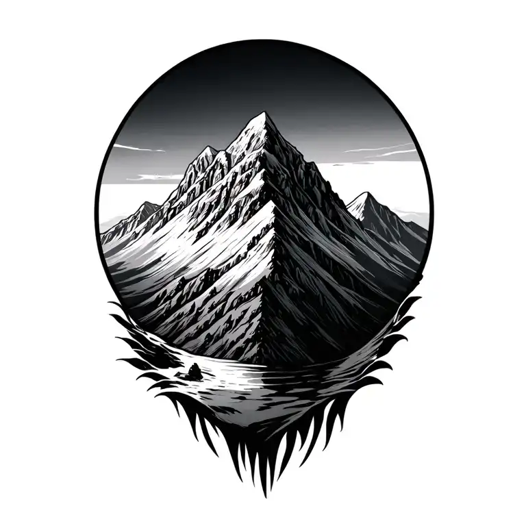 Mountain Peak Surrounded