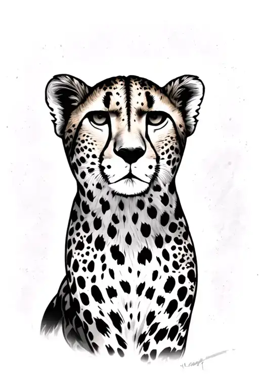 Cheetah Made With Fine Line