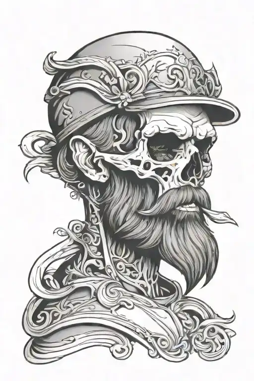 A Bearded Skull