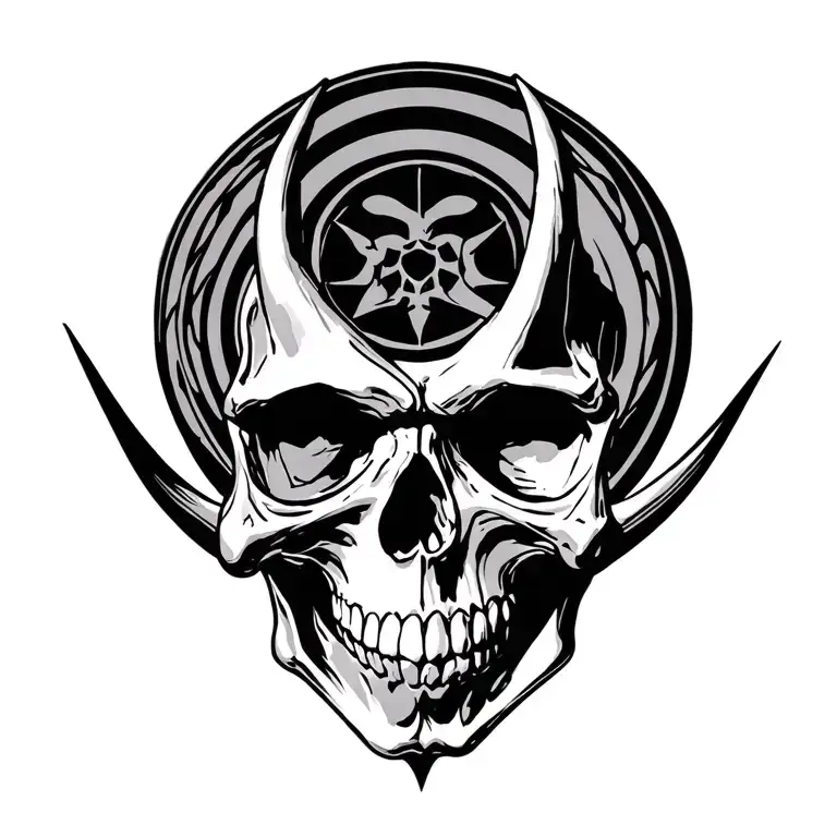 Satanic Skull 9 Circles