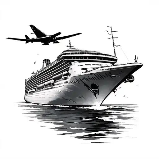 Cruise Ship With Airplane And Ryker