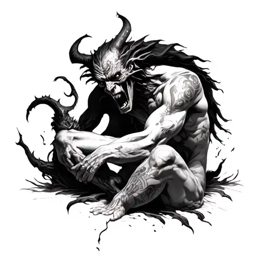 Inner Demon Escaping His Body