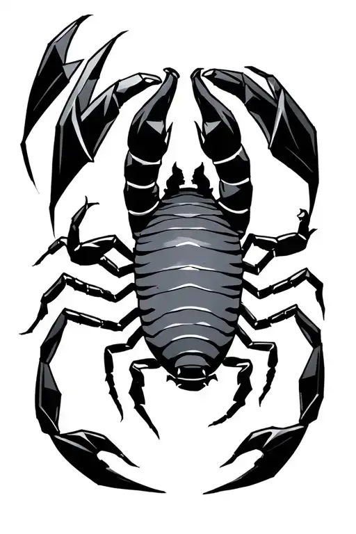 Minimal Arm Sleeve Tattoo Featuring Scorpion And Geometric