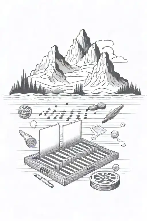 Mountains Backgammon And Love You