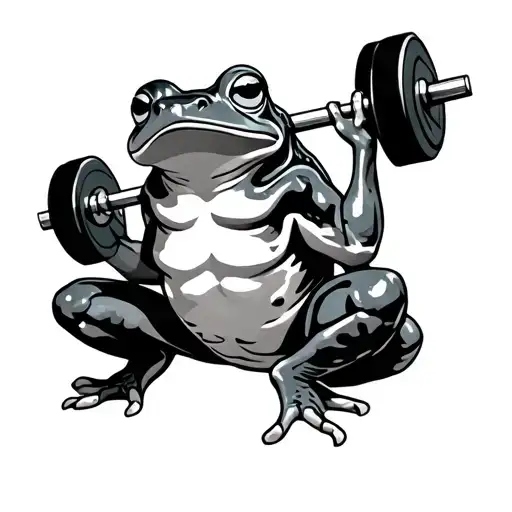 Frog Lifting Weights