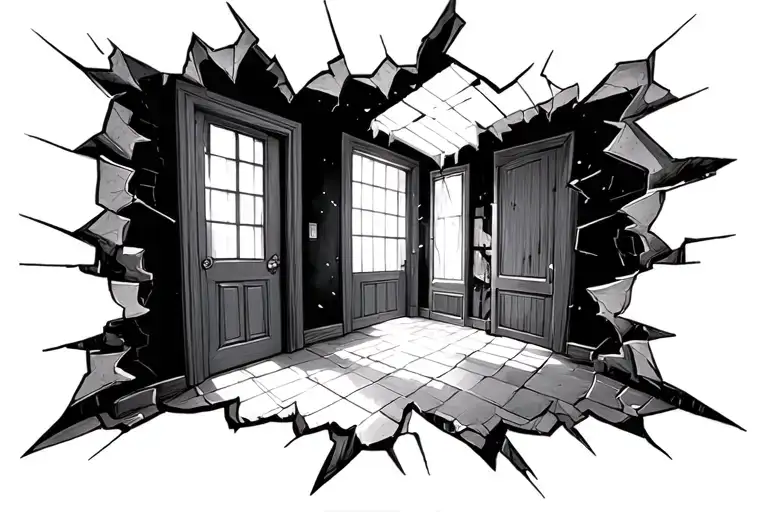 Inside A Dark Room The Door Cracks Open Allowing Light In