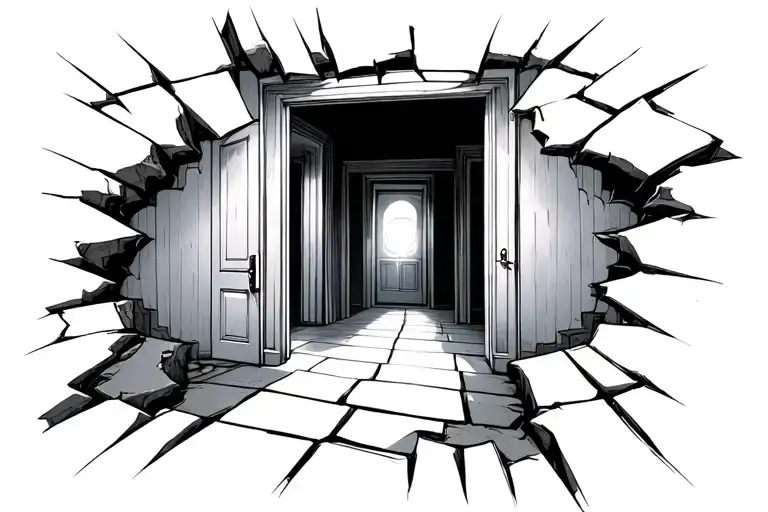 Inside A Dark Room The Door Cracks Open Allowing Light In