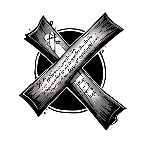 Male Forearm Bible Verse And A Cross