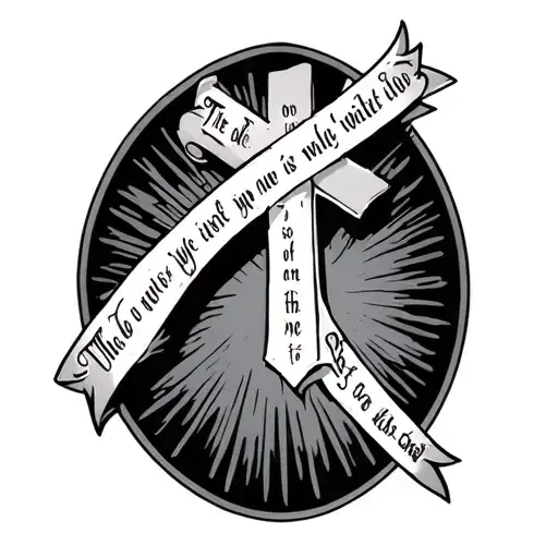 Male Forearm Bible Verse And A Cross