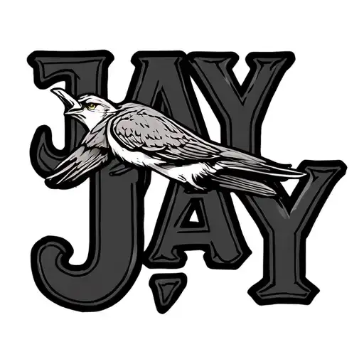 Jay On My Back Going From Shoulder To Shoulder With Country Theme Inside The Letters