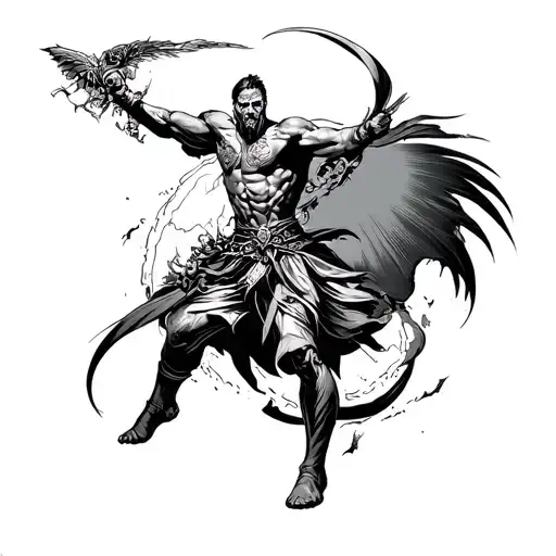 Fighting Warrior Against Whole World