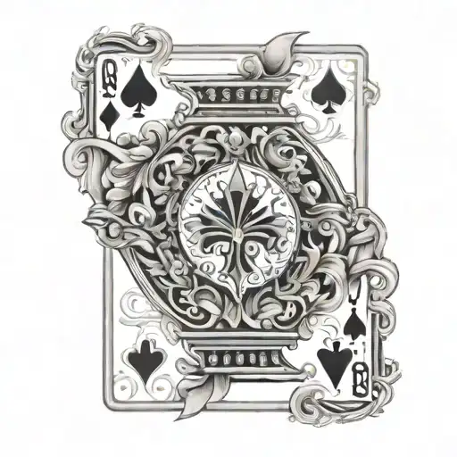 Ace Playing Card Sleeve Tattoo Featuring