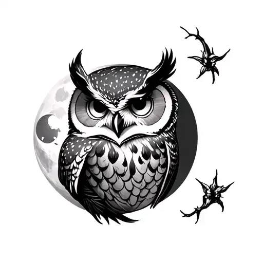 Moon And Owl