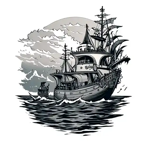 Thin Line Jouney To Atlantis Disney Tattoo Design Inspired