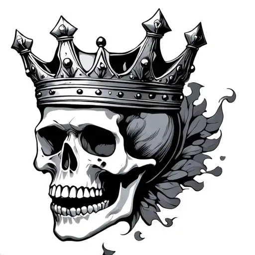 Skull Wearing A Crown