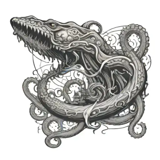 Kraken Ripping Through A Map