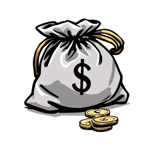 Cartoon And Money Bag