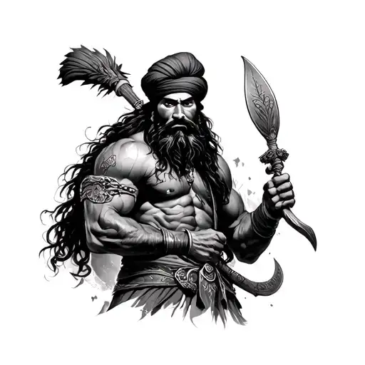 Punjabi Warrior In Battle