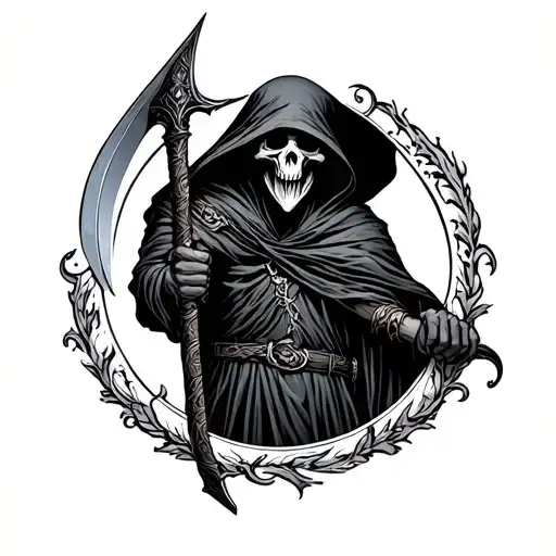 Reaper Holding A Scythe