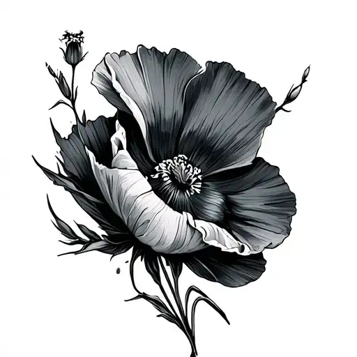 Tattoo Of Colorado To California Poppy