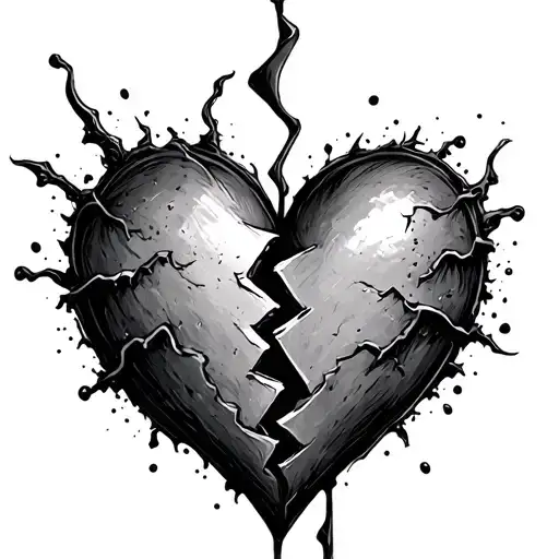 Broken Heart Half Stiched Up