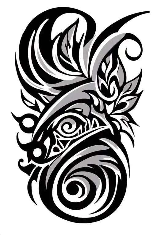 Tribal Tattoo Design With Intricate Patterns