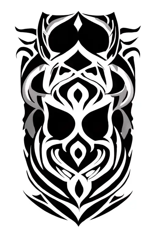 Tribal Tattoo Design With Intricate Patterns