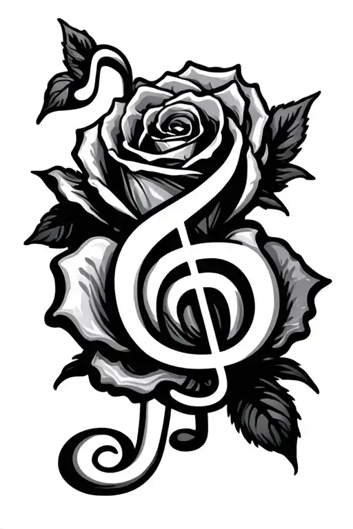 Rose Music Note Money