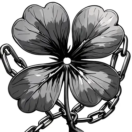 Clover With Broken Chain For Stem