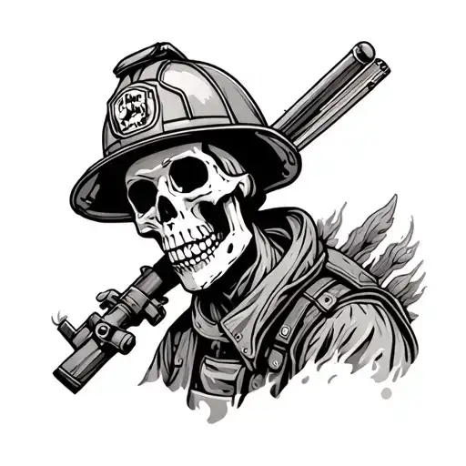 Skeleton Wildland Firefighter