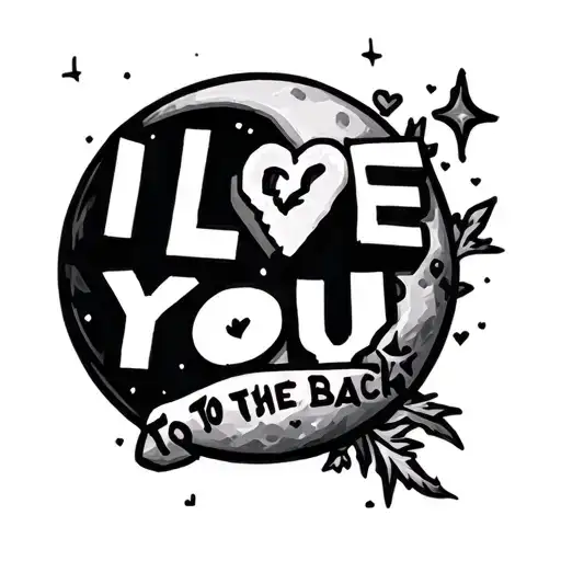 A Minecraft Design For Gamers To Say I Love You To The Moon And Back