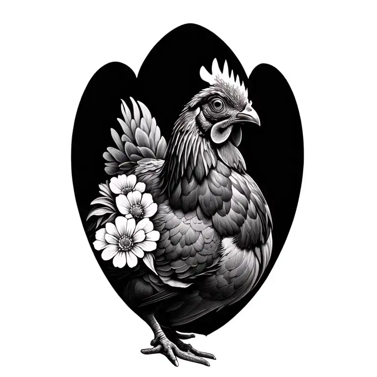 Chicken With Flowers