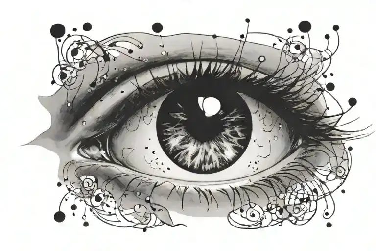 An Eye With A Leo Constellation In It