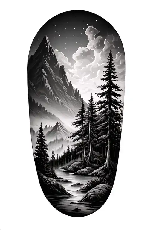 Forrest Themed Half Sleeve Inspired