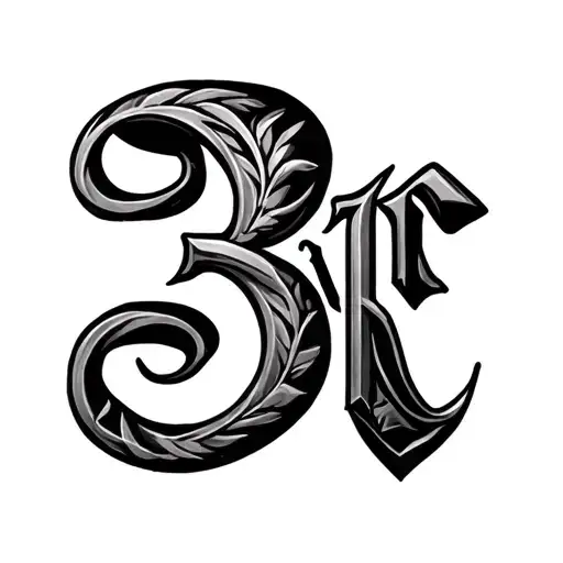 Roman Numeral 3 With Jr Infront Of It Intertwined